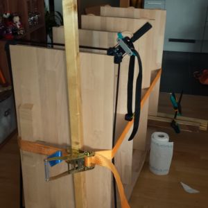 Verleimt wird in der Wohnung (Damit ich das schwere Monstrum nicht mehr so weit tragen muss)