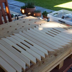 Hier ein Teil der fertig geschliffenen Rahmenteile